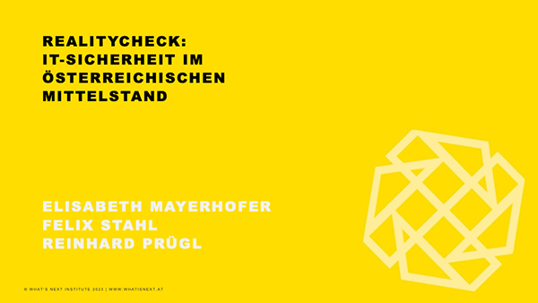 „Realitycheck: IT-Sicherheit im österreichischen Mittelstand“ - Cover Studie