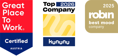 Techbold Certified 2026 03 Auszeichnungen Great Place to Work, Top Company und Robin Mood